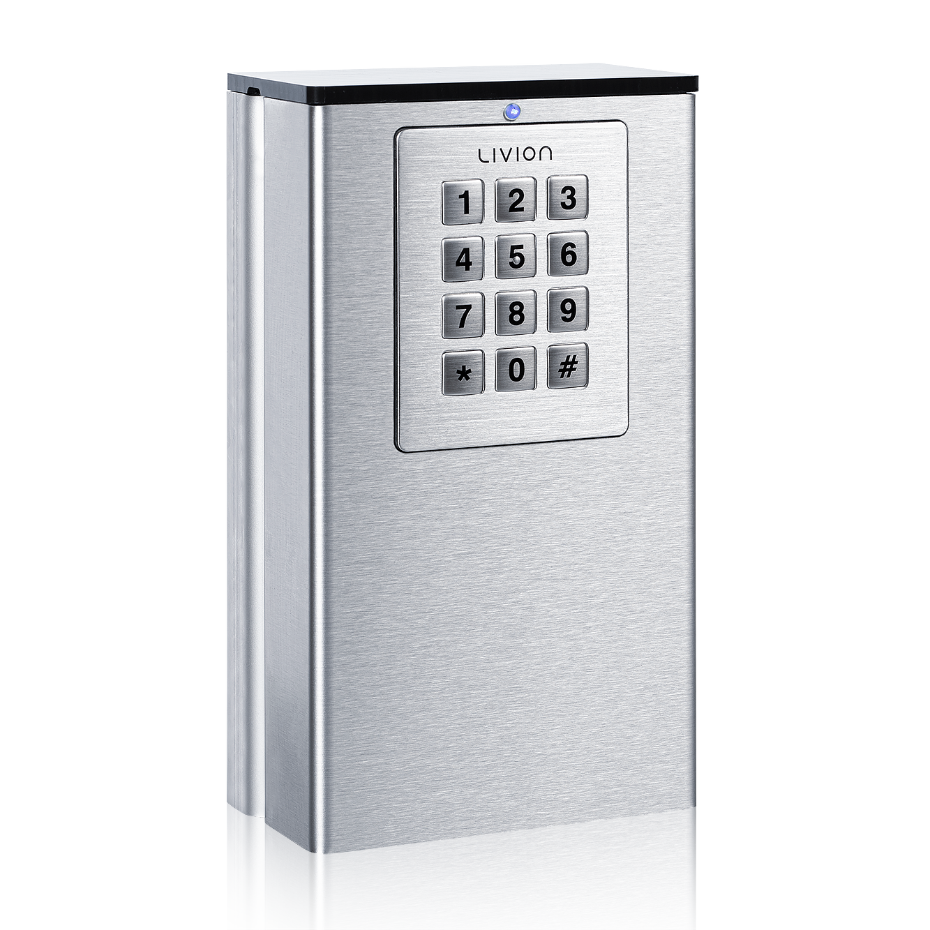 Schlüsselbox mit Ziffernblock aus Edelstahl. Ideal zur Aufbewahrung von einem Schlüssel.